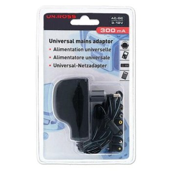 Adapter AC/DC 300mA Universal, UNIROSS