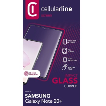 Протектор от закалено стъкло /Tempered Glass/ Cellularline, за Samsung Galaxy Note 20 Ultra | JAR Computers Cellularline TG for Samsung Galaxy Note 20 Ultra