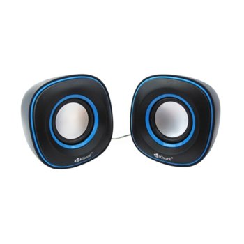 Тонколони Kisonli V350, 2.0, 6W (2x 1.5W), USB, черни | JAR Computers Kisonli V350 2x3W USB 22061