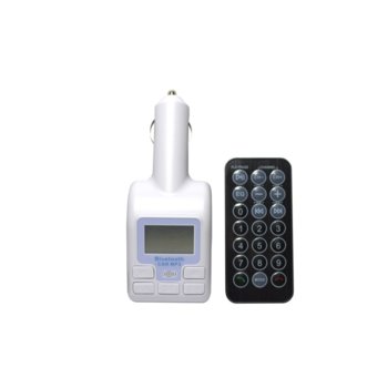 FM трансмитер DeTech, Bluetooth, 2 А, дистанционно, поддържа SD карти и USB | JAR Computers DeTech FM трансмитер