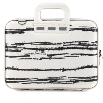Чанта за лаптоп Bombata Mediobombata Black&White white, до 14" (35.56 cm), бяла | JAR Computers Bombata Mediobombata Black&White 13-14 inch white