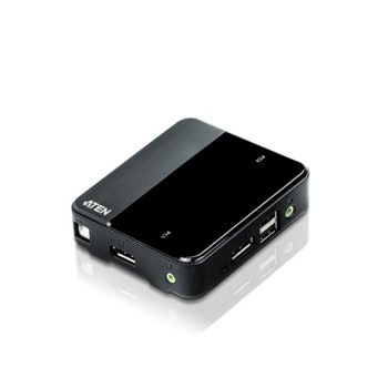KVM суич Aten CS782DP, от USB Type B (ж) към 2x DisplayPort (м), 2x USB Type A, 3.5 mm jack, поддържа USB hot-plugging | JAR Computers Aten CS782DP