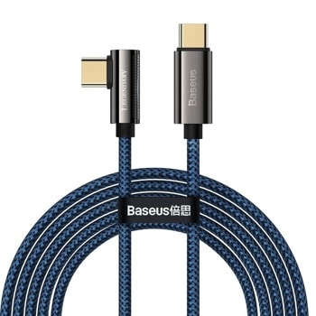 Кабел Elbow USB-C to USB-C blue