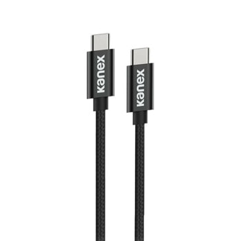 Кабел Kanex DuraBraid K181-1089-BK1M, от USB-C(м) към USB-C(м), 1.2m, черен | JAR Computers Kanex DuraBraid K181-1089-BK1M