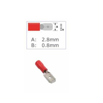 Кабелна обувка Fast On ST-072/st-062, 100 бр., червена | JAR Computers Fast On ST-072 / st-062