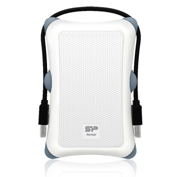 Кутия 2.5" (6.35cm), Silicon Power Armor A30, за 2.5" (6.35cm) HDD/SSD, SATA 6Gb/s, USB 3.2 Gen 1, бяла | JAR Computers Кутия Silicon Power Armor A30 бяла