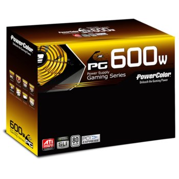 Захранване 600W, PowerColor Gaming 600W, ActivePFC, 120mm вентилатор | JAR Computers Захранване PowerColor Gaming 600W
