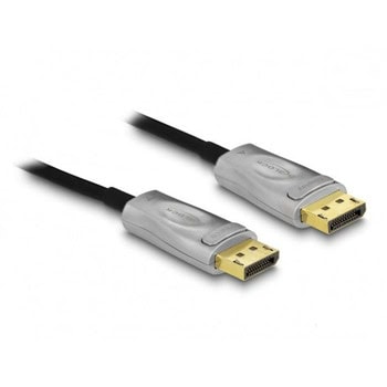 Кабел Delock 84140, от DisplayPort(м) към DisplayPort(м), 50m, черен, 8K@60Hz | JAR Computers Кабел Delock 84140