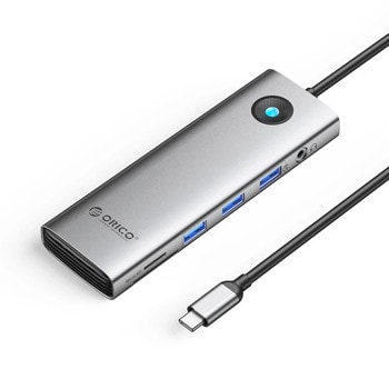 Докинг станция Orico PW11-10P-GY-EP, от USB Type-C към USB-C (PD), 3x USB-A, 1x HDMI, 1x VGA, 1x RJ45, 1x 3.5mm жак, 1x microSD четец, 1x SD Card четец, сребриста | JAR Computers Докинг станция Orico PW11-10P-GY-EP