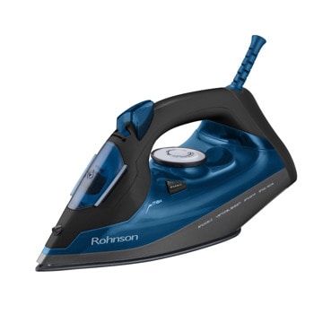Ютия Rohnson R-394, плоча с керамично покритие, регулиране на количеството пара, 3000W, синя | JAR Computers ютия r-394