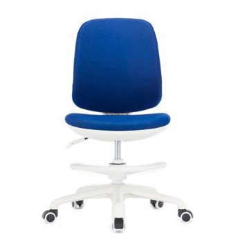 Детски стол RFG Candy Foot White, дамаска, синя седалка, синя облегалка image
