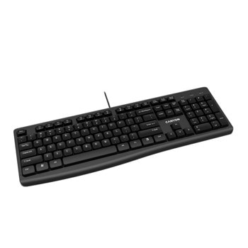 Клавиатура Canyon CKEY5-BG, 12 мултимедийни бутона, черна, USB image