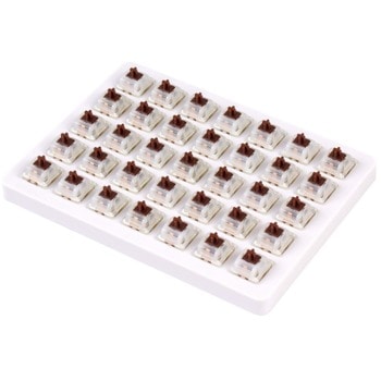 Суичове за механична клавиатура Keychron Gateron Cap Brown, Switch Set 35 броя, кафяви image