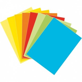 Картон Асорти, Цветен, А4, 160g/m2, 125л., Наситени цветове image