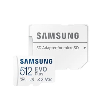 Карта памет 512GB microSDXC с адаптер, Samsung EVO Plus, Class 10, скорост на четене до 130MB/s image
