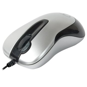 Мишка A4Tech X5-60MD-1, Mini, оптична, сребристo-черна, прибиращ се кабел, USB | JAR Computers A4Tech X5-60MD-1