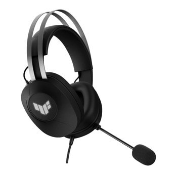 Слушалки Asus TUF Gaming H1 Gen II, USB, микрофон, 40mm неодимови говорители, гейминг, черни | JAR Computers Asus TUF Gaming H1 Gen II Black 90YH044B-BHUA00