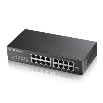 Суич ZyXEL GS1100-16 v3, 1000Mbps, 16 порта, 16x 10/100/1000 | JAR Computers ZyXEL GS1100-16 v3 GS1100-16-EU0103F