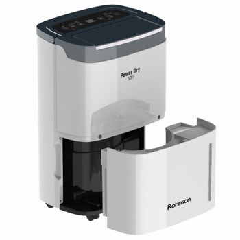 Обезвлажнител Rohnson R-9150, 750 W, 7 l резервоар, подходящ за помещения с площ до 200 м², ниско ниво на шум, функция памет, бял | JAR Computers обезвлажнител rohnson r 9150 power dry