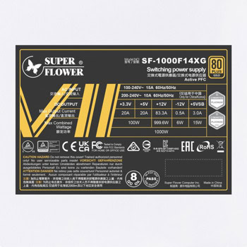 Super Flower 1000W Leadex VII XG SF-1000F14XG(WH) | JAR Computers Super Flower 1000W Leadex VII XG SF-1000F14XG(WH)