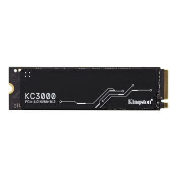 Памет SSD 512GB, Kingston KC3000, NVMe, M.2 (2280), скорост на четене 7,000 MB/s, скорост на запис 3,900MB/s | JAR Computers Kingston KC3000 512GB M.2 2280 SKC3000S/512G