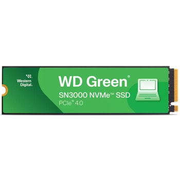Памет SSD 500GB, Western Digital Green SN3000, NVMe, M.2 (2280), скорост на четене до 5000MB/s, скорост на запис до 4100MB/s | JAR Computers Western Digital Green SN3000 NVMe 500GB WDS500G4G0