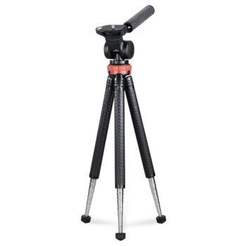 Трипод HAMA Traveller Pro 04631, за смартфони и камери до 4.8 - 9.5cm, Bluetooth връзка, 106cm макс. височина, подвижна глава 2D(две оси), черен | JAR Computers Трипод HAMA Traveller Pro 04631