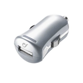 Зарядно устройство Cellular Line Unique Design, от автомобилна запалка към USB-A(ж), 12V/2А, сиво | JAR Computers Cellular Line Unique Design 12V