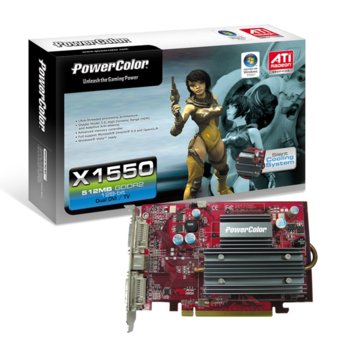 RADEON x1550SCS 256MB PowerColor 128bit PCI Expr…