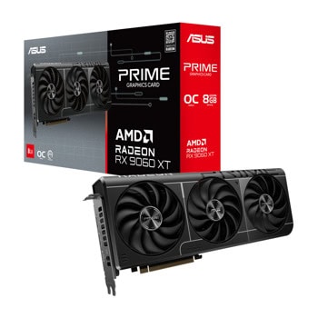 Видео карта AMD Radeon RX 9060 XT, 8GB, Asus Prime, OC, PCI-E 5.0, GDDR6, 128-bit, DisplayPort, HDMI | JAR Computers Asus Radeon RX 9060 XT 8GB Prime OC