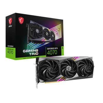 Видео карта Nvidia GF RTX 4070, 12GB, MSI Gaming Trio, PCI-E 4.0, GDDR6X, 192-bit, DisplayPort, HDMI | JAR Computers MSI Geforce RTX 4070 GAMING TRIO 12G