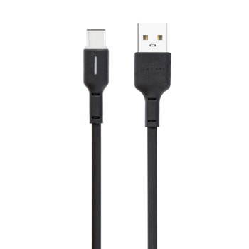 Кабел DeTech DE-C37C, от USB A(м) към USB C(м), 1m, черен image