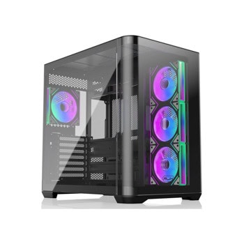Кутия Raijintek ATREUS BT4, EATX/ATX/mATX/Mini-ITX, 4x 120mm ARGB вентилатора, с прозорец, черна, без захранване | JAR Computers Кутия Raijintek ATREUS BT4 Black