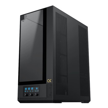 Кутия Xigmatek Vision Pro, EATX/ATX/mATX/Mini-ITX, 1x USB 3.1 Type-C, 4x 120mm вентилатора, LCD дисплей, с прозорец, черна, без захранване | JAR Computers Кутия Xigmatek Vision Pro черна