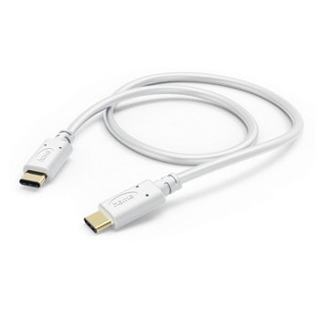 Кабел HAMA 201592, от USB-C(м) към USB-C(м), 1.5m, бял | JAR Computers Кабел HAMA-201592