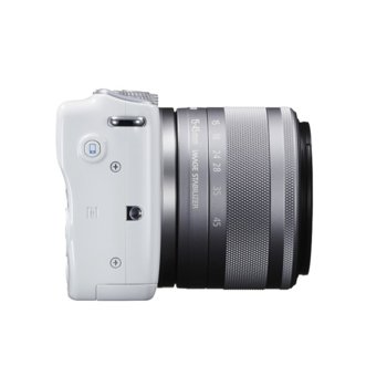 Canon EOS M10 white + EF-M 15-45mm IS STM + LP-E12