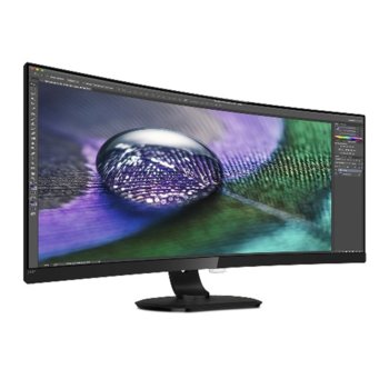 Монитор Philips 349P7FUBEB, 34" (86.36 cm) MVA панел, 4K UHD WLED, 4ms, 50000000:1, 300 cd/m2, HDMI, DisplayPort, USB, USB-C | JAR Computers Philips 349P7FUBEB