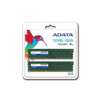 Памет 4GB (2GBx2) DDR3 1333Mhz, A-Data Premier Series | JAR Computers 4GB (2GBx2) DDR3 1333Mhz, Premier Series