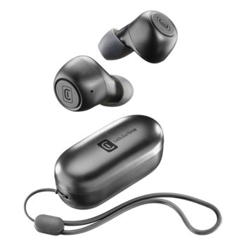 Слушалки Cellularline Pick TWS, безжични, bluetooth, микрофон, 5 часа време на работа, Double master функция, черни | JAR Computers Cellularline Pick TWS черни