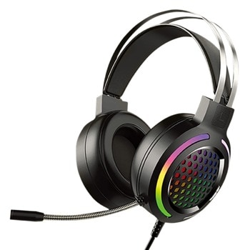 Слушалки Yookie GM03, микрофон, USB, 3.5mm, RGB подсветка, черен | JAR Computers Yookie GM03 20560