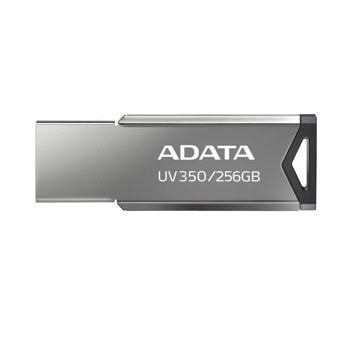 Памет 256GB USB Flash Drive, A-Data UV350, USB 3.2 Gen 1, сребриста | JAR Computers A-Data 256GB UV350 Silver AUV350-256G-RBK