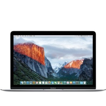 Лаптоп Apple MacBook 12 (Z0TZ00034/BG), сребрист, двуядрен Intel Core m3 1.2GHz/3.0GHz, 12.0" (30.48 cm) IPS LED Retina Display, 1x USB Type-C, 8GB, 256GB SSD, macOS Sierra, 0.92kg | JAR Computers Apple MacBook 12 256GB Silver Z0TZ00034/BG