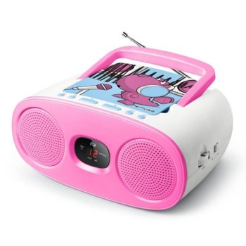 Радио Muse M-20 KDG, CD player, AUX, захранване посредством разкачащ се кабел или 6х 1,5V батерии, преносимо, розово image