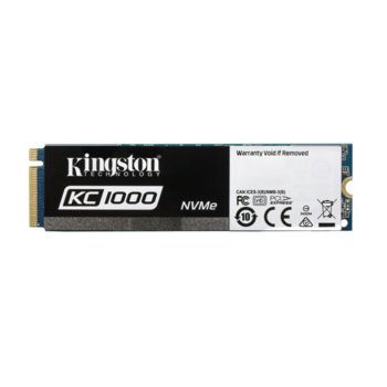 Памет SSD 240GB Kingston KC1000, NVMe PCIe Gen 3.0 x4, M.2(2280), скорост на четене 2700Mb/s, скорост на запис 900MB/s | JAR Computers Kingston KC1000 NVMe PCIe SSD SKC1000/240G