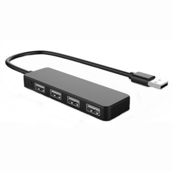 USB Хъб LH444, 4x USB 2.0, черен | JAR Computers USB HUB 2.0 LH444 08040409