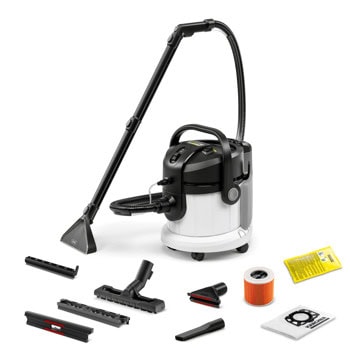 Прахосмукачка Karcher SE 4 (1.081-150.0), с торба, 1000W, 4000ml капацитет на резервоара, патронен филтър, бяла | JAR Computers Прахосмукачка Karcher SE 4 1.081-150.0