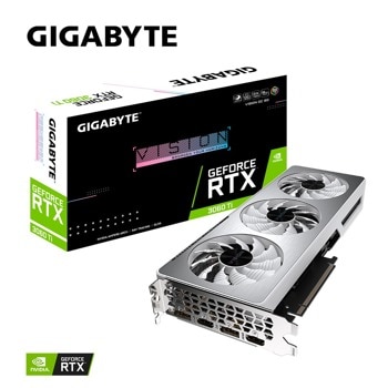 Видео карта Nvidia GF RTX 3060 Ti, 8GB, GIGABYTE VISION OC, PCI-E 4.0, GDDR6, 256-bit, DisplayPort, HDMI, LHR | JAR Computers GIGABYTE GeForce RTX 3060 Ti VISION OC