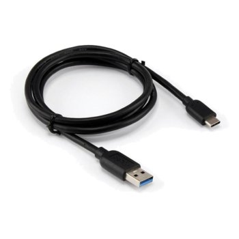 Кабел SBOX CP01-20-001, от USB A 3.0(м) към USB Type C(м), 1.0м, черен | JAR Computers SBOX CP01-20-001 Type A 3.0 - Type-C