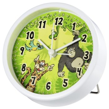 Часовник HAMA Jungle 186375, детски, кварцов механизъм, стенен, зелено-бял image