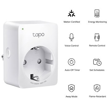 TP-Link Tapo P110M смарт контакт 2990 W Бяла
